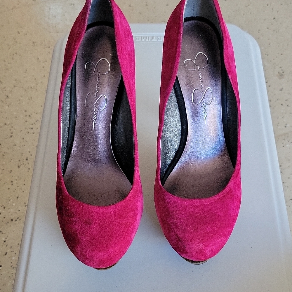 Jessica Simpson Pink Suede Heels